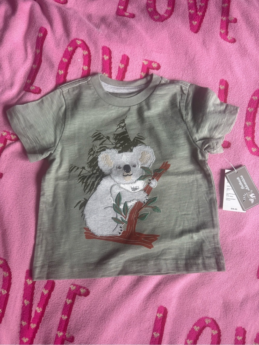 Gymboree Sage Green Koala Tee NWT